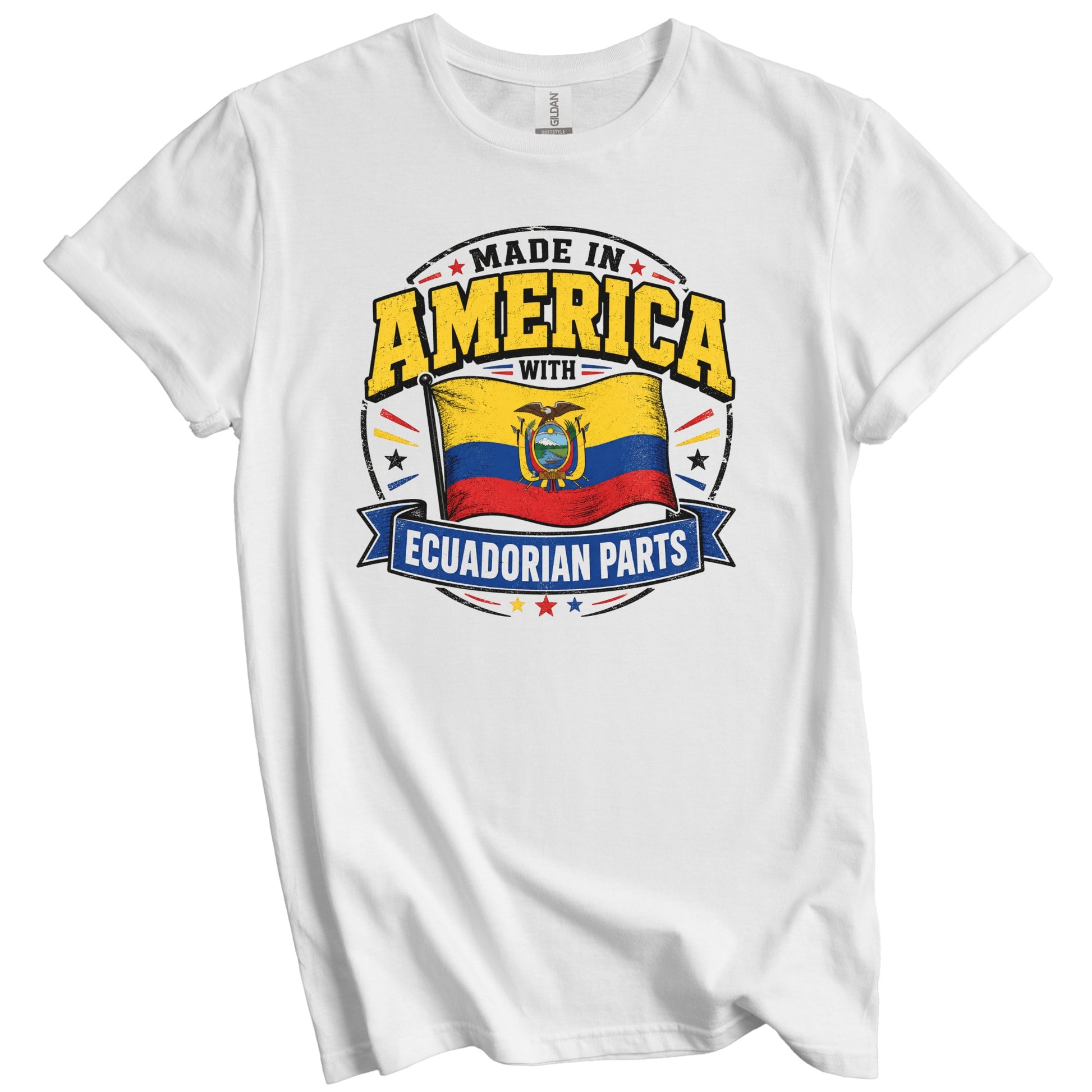 Made In America With Ecuadorian Parts Ecuador Flag T-Shirt