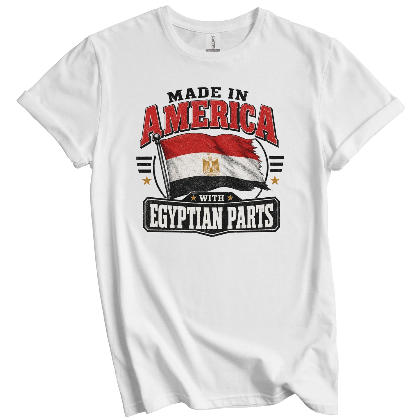 Made In America With Egyptian Parts Egypt Flag T-Shirt