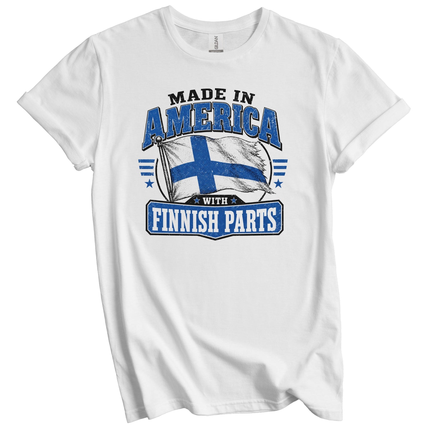 Made In America With Finnish Parts Finland Flag T-Shirt