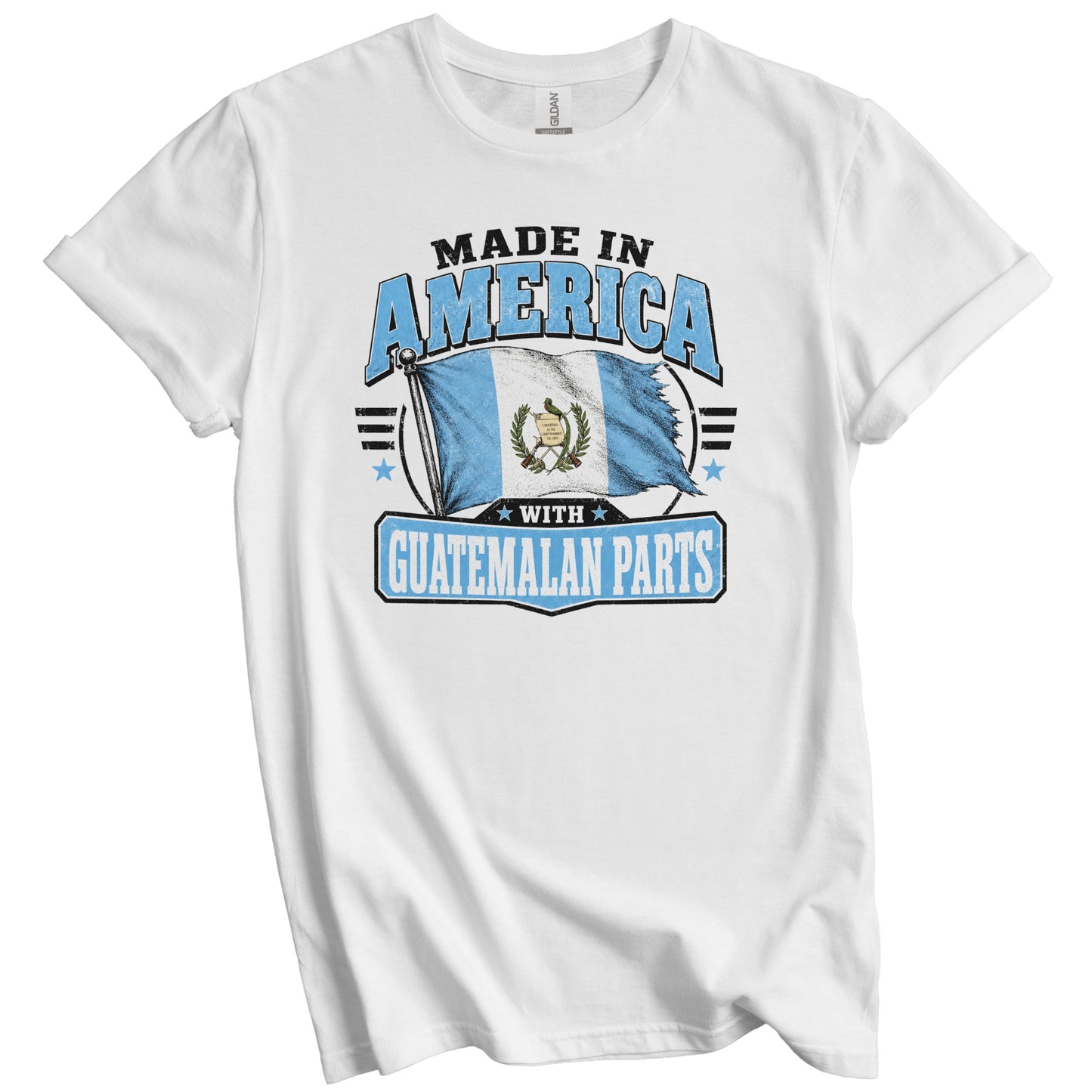 Made In America With Guatemala Parts Guatemalan Flag T-Shirt