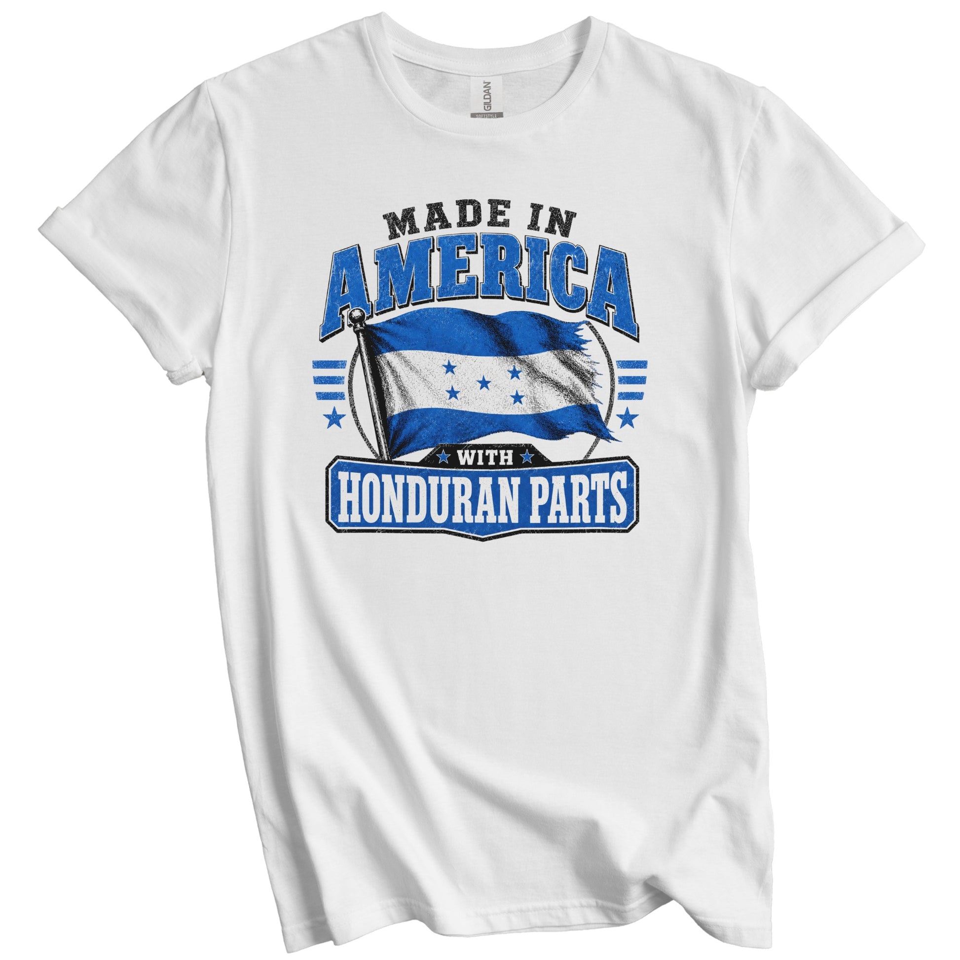 Made In America With Honduran Parts Honduras Flag T-Shirt