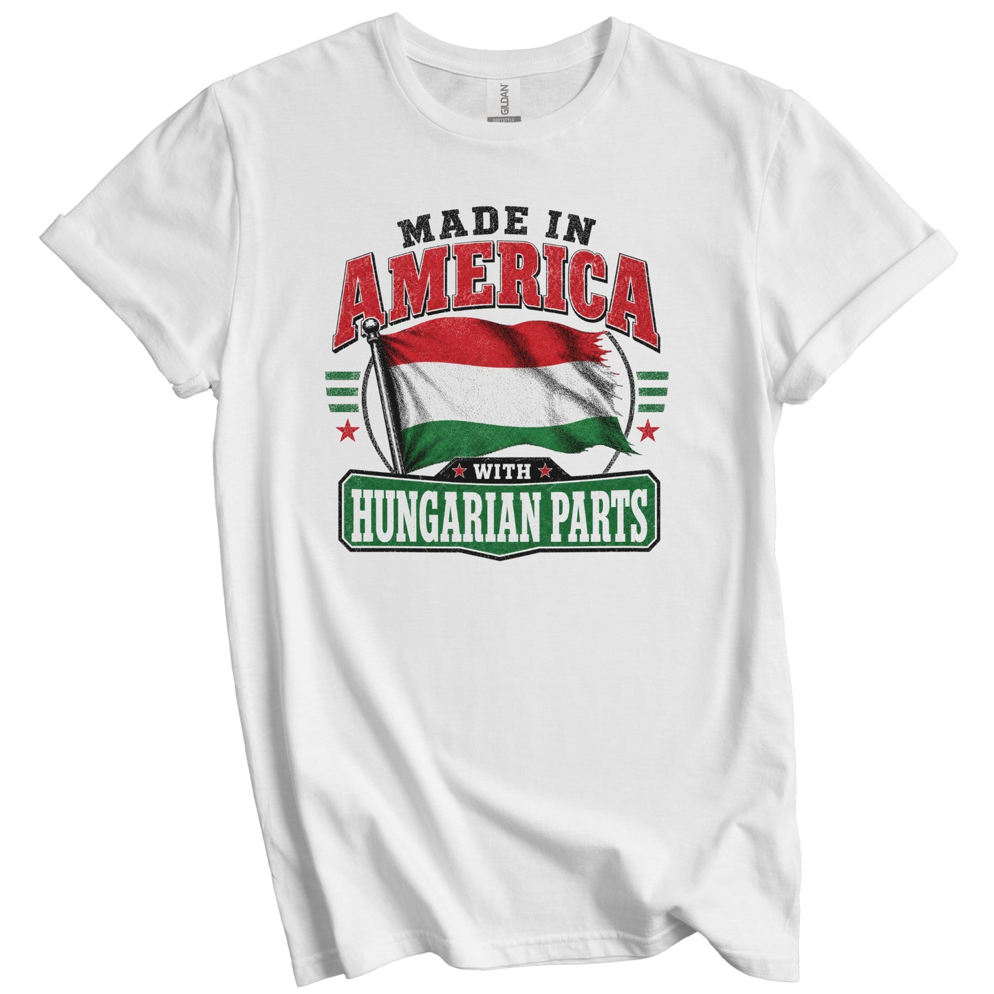 Made In America With Hungarian Parts Hungary Flag T-Shirt