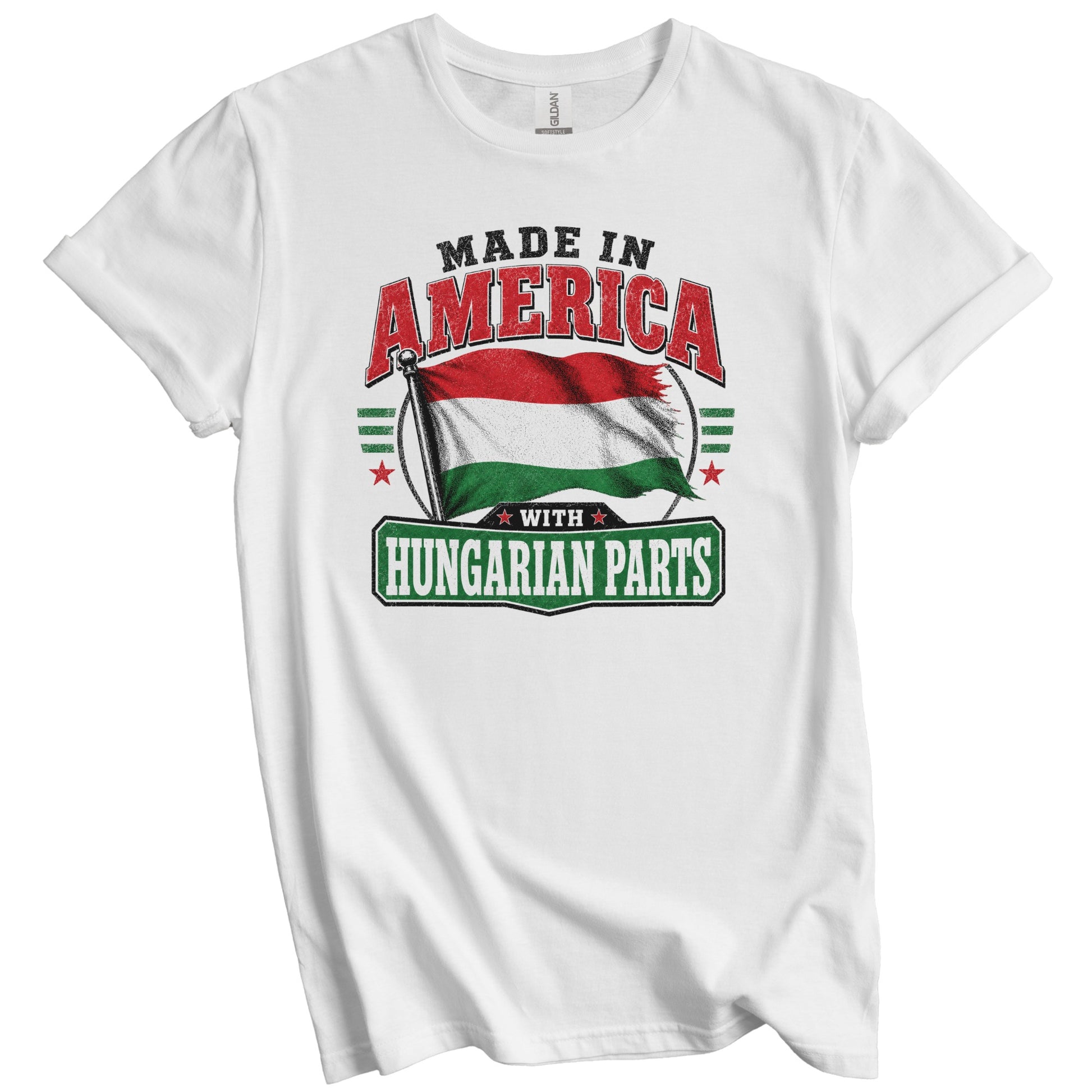 Made In America With Hungarian Parts Hungary Flag T-Shirt