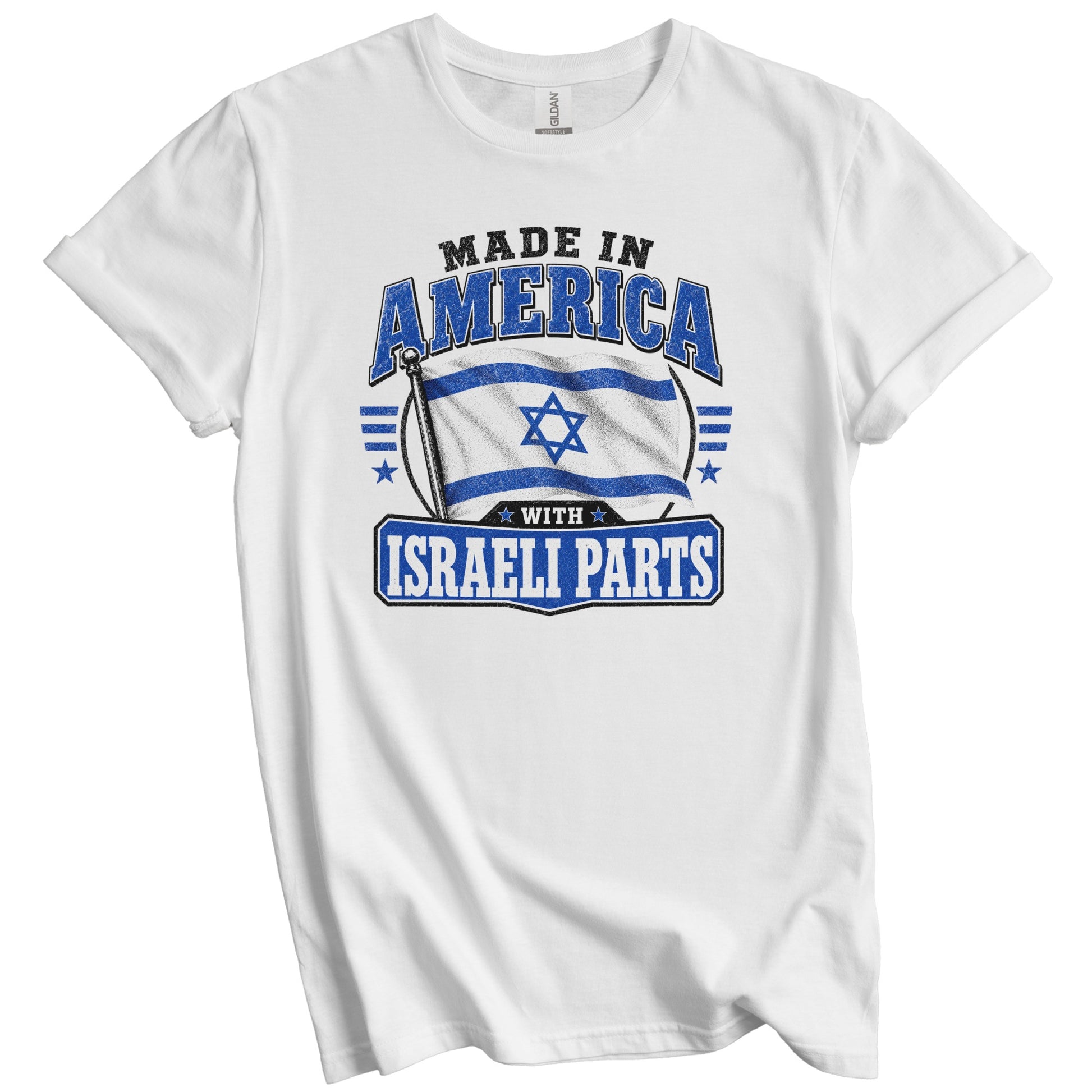 Made In America With Israeli Parts Israel Flag T-Shirt