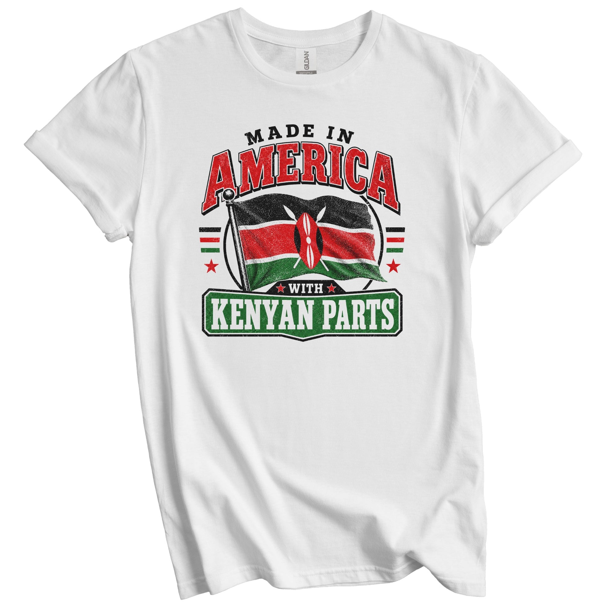 Made In America With Kenyan Parts Kenya Flag T-Shirt