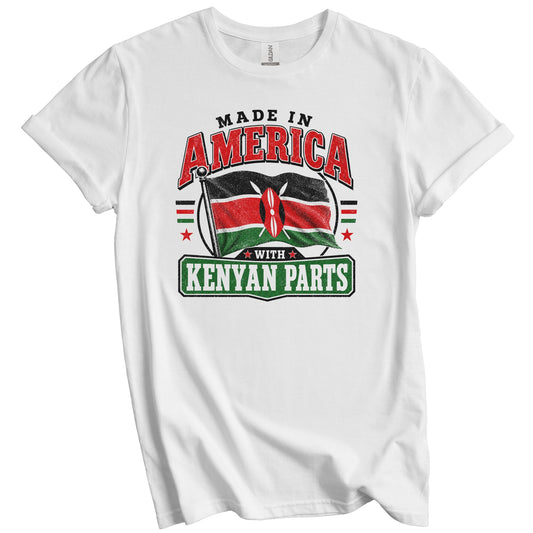 Made In America With Kenyan Parts Kenya Flag T-Shirt