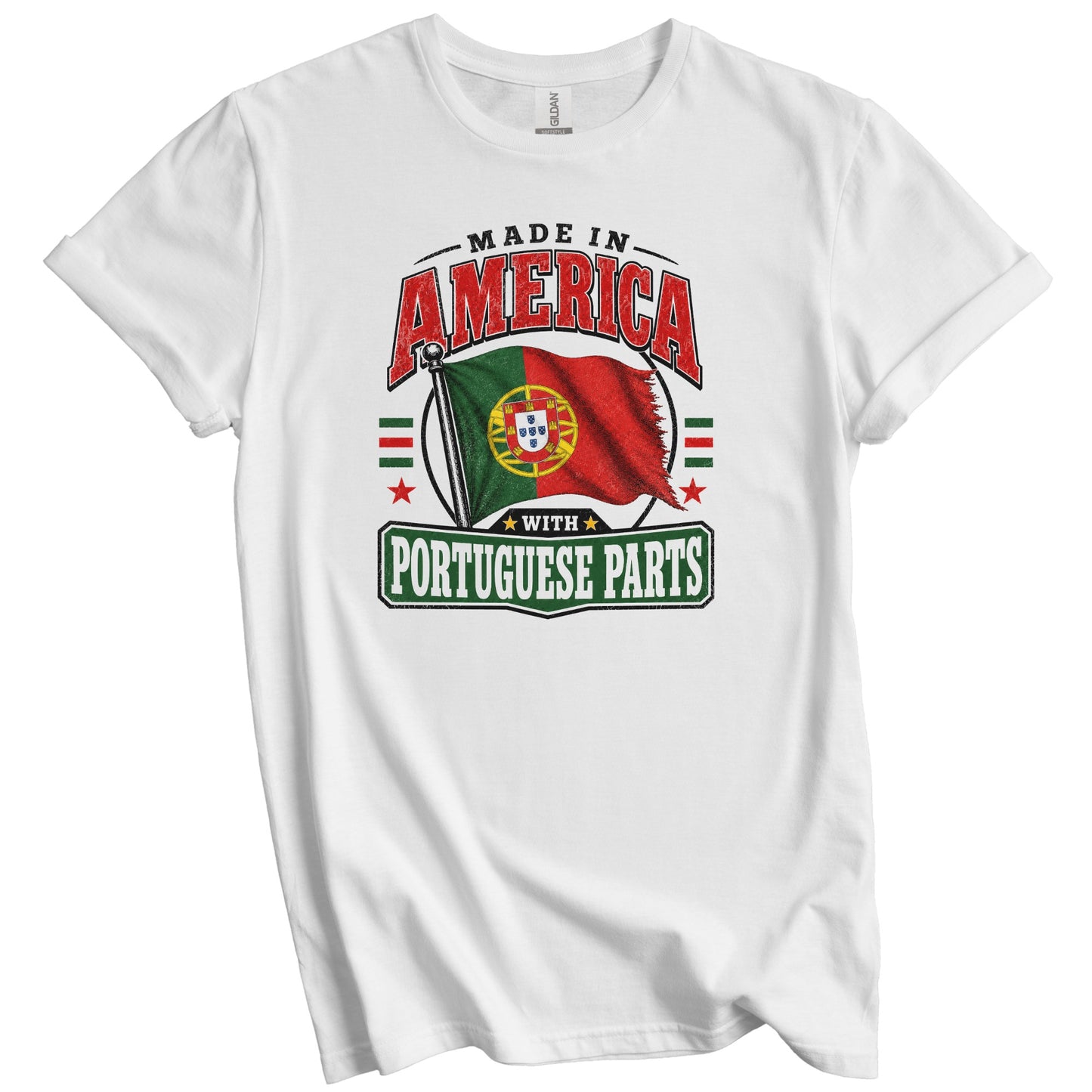 Made In America With Portuguese Parts Portugal Flag T-Shirt