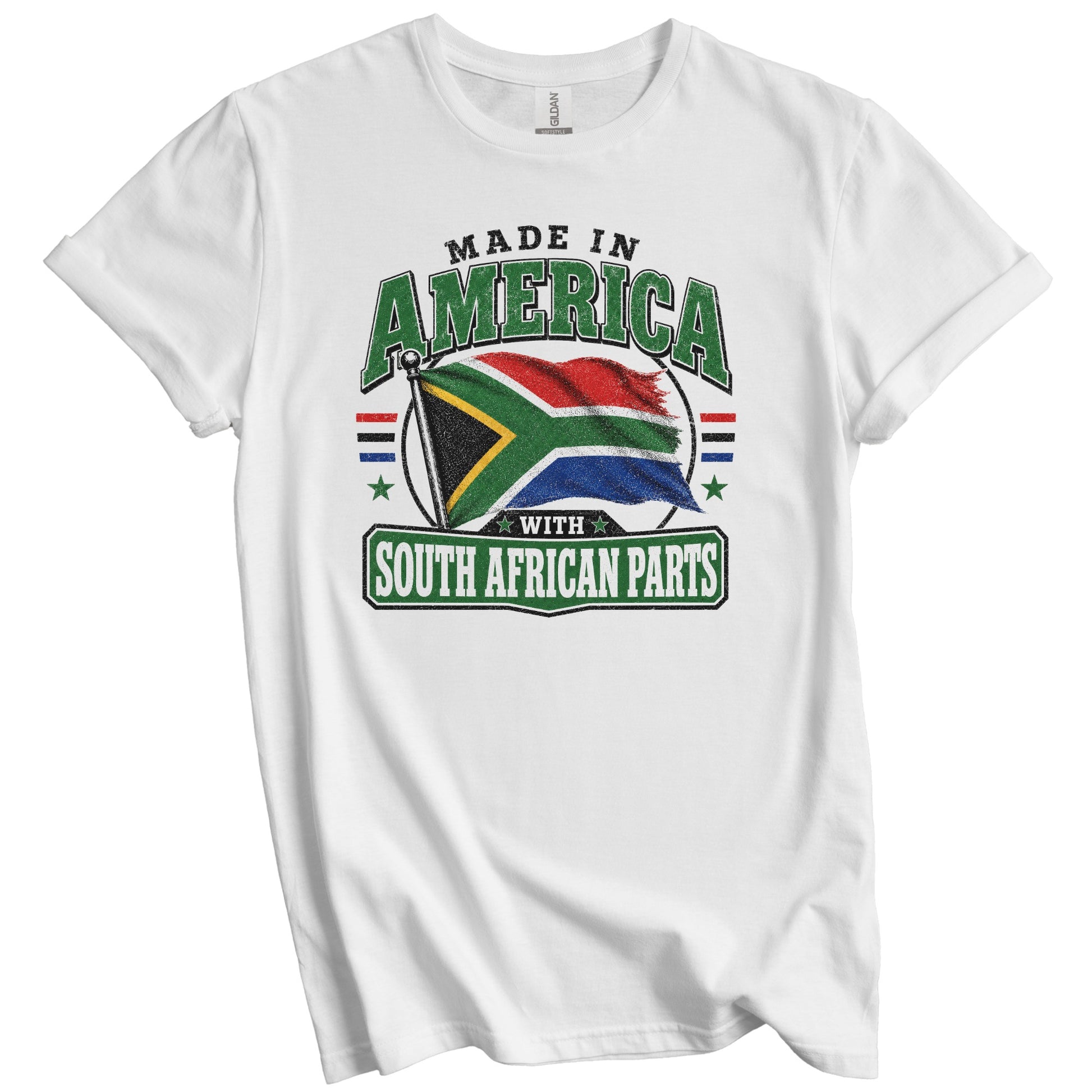 Made In America With South African Parts South Africa Flag T-Shirt