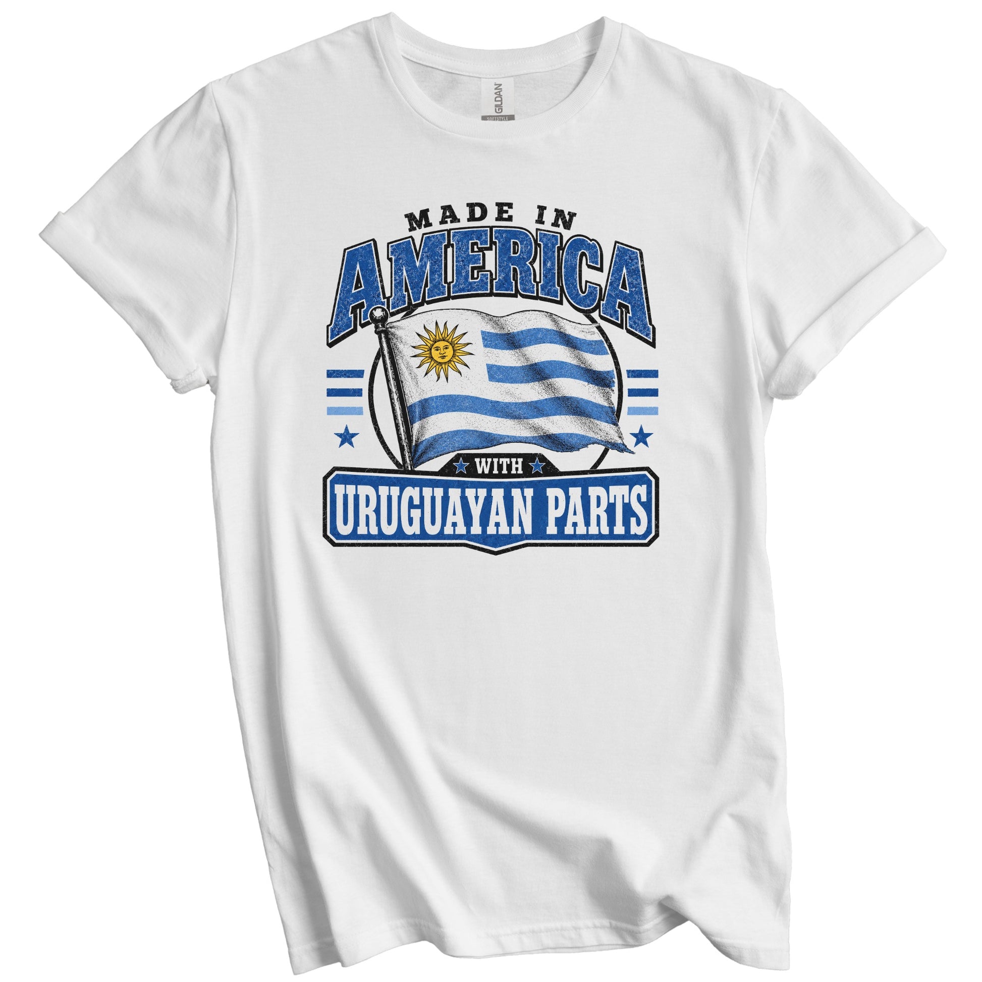 Made In America With Uruguayan Parts Uruguay Flag T-Shirt