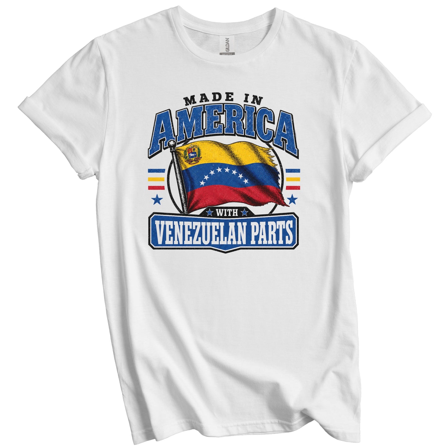 Made In America With Venezuelan Parts Venezuela Flag T-Shirt