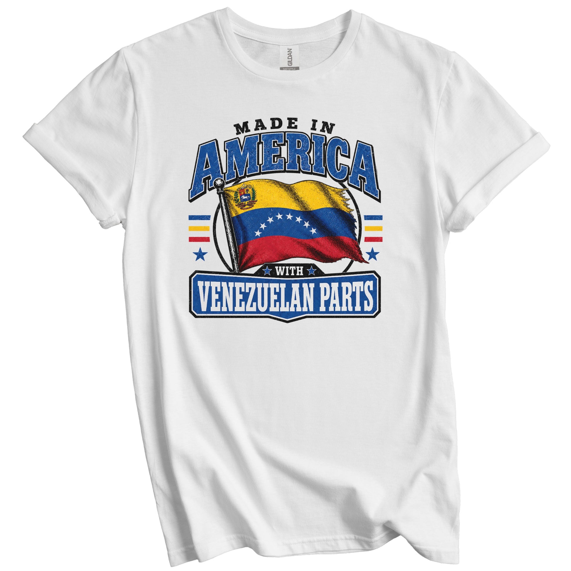 Made In America With Venezuelan Parts Venezuela Flag T-Shirt