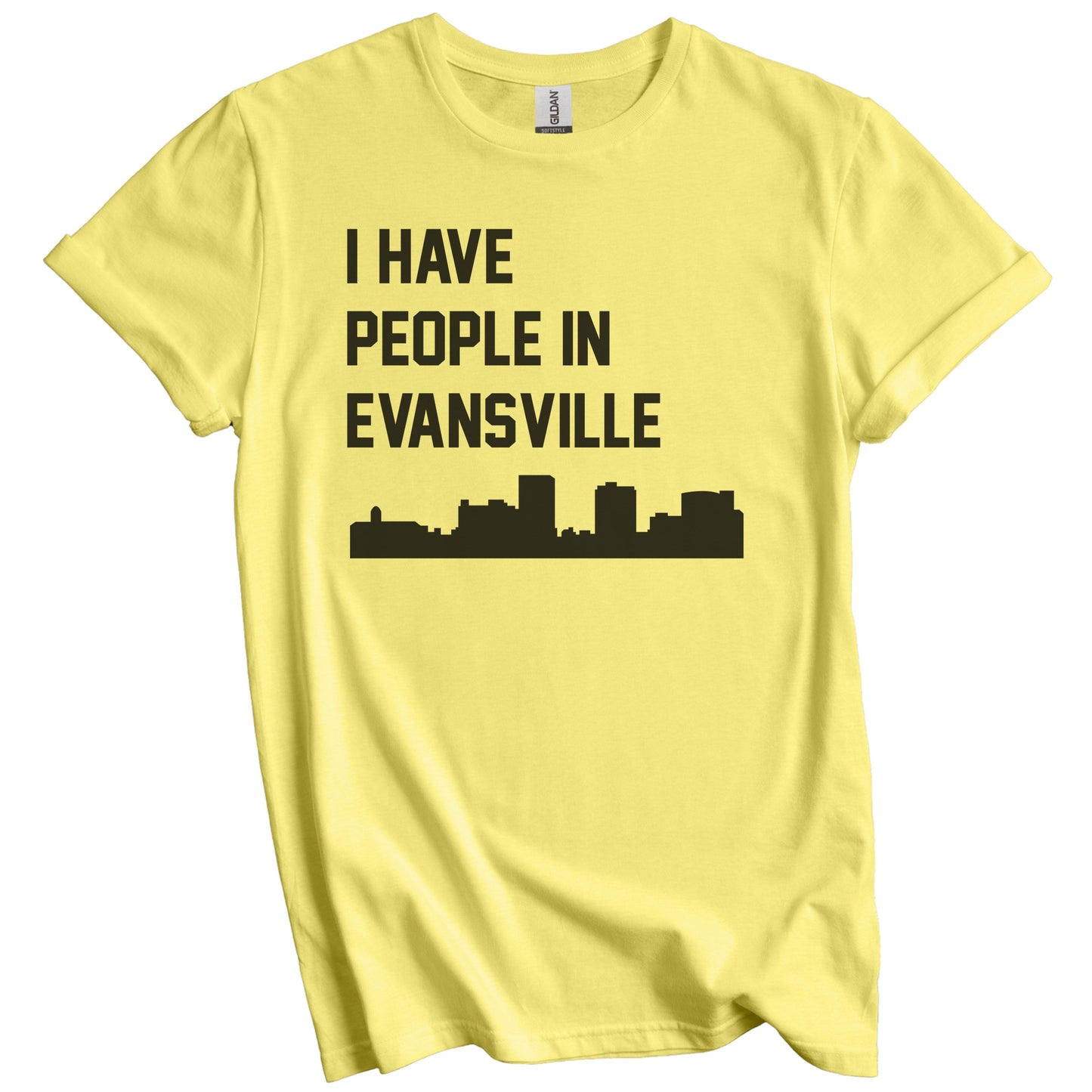I Have People In Evansville Indiana Skyline T-Shirt