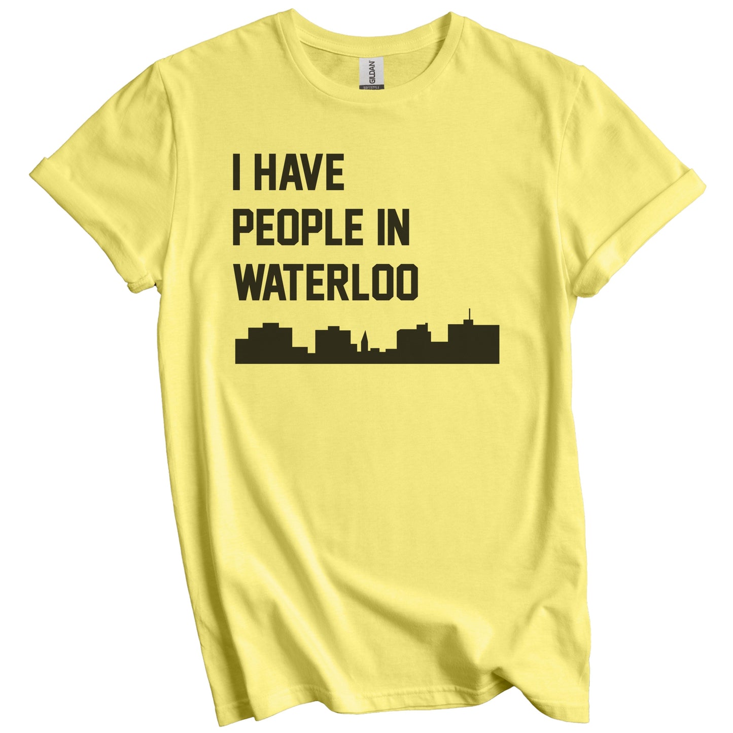 I Have People In Waterloo Iowa Skyline T-Shirt