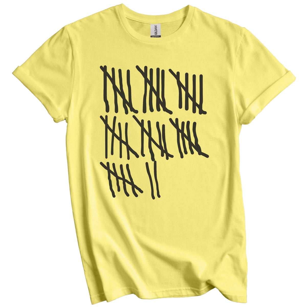Counting To 37 Years Old Tally Marks Funny 37th Birthday T-Shirt