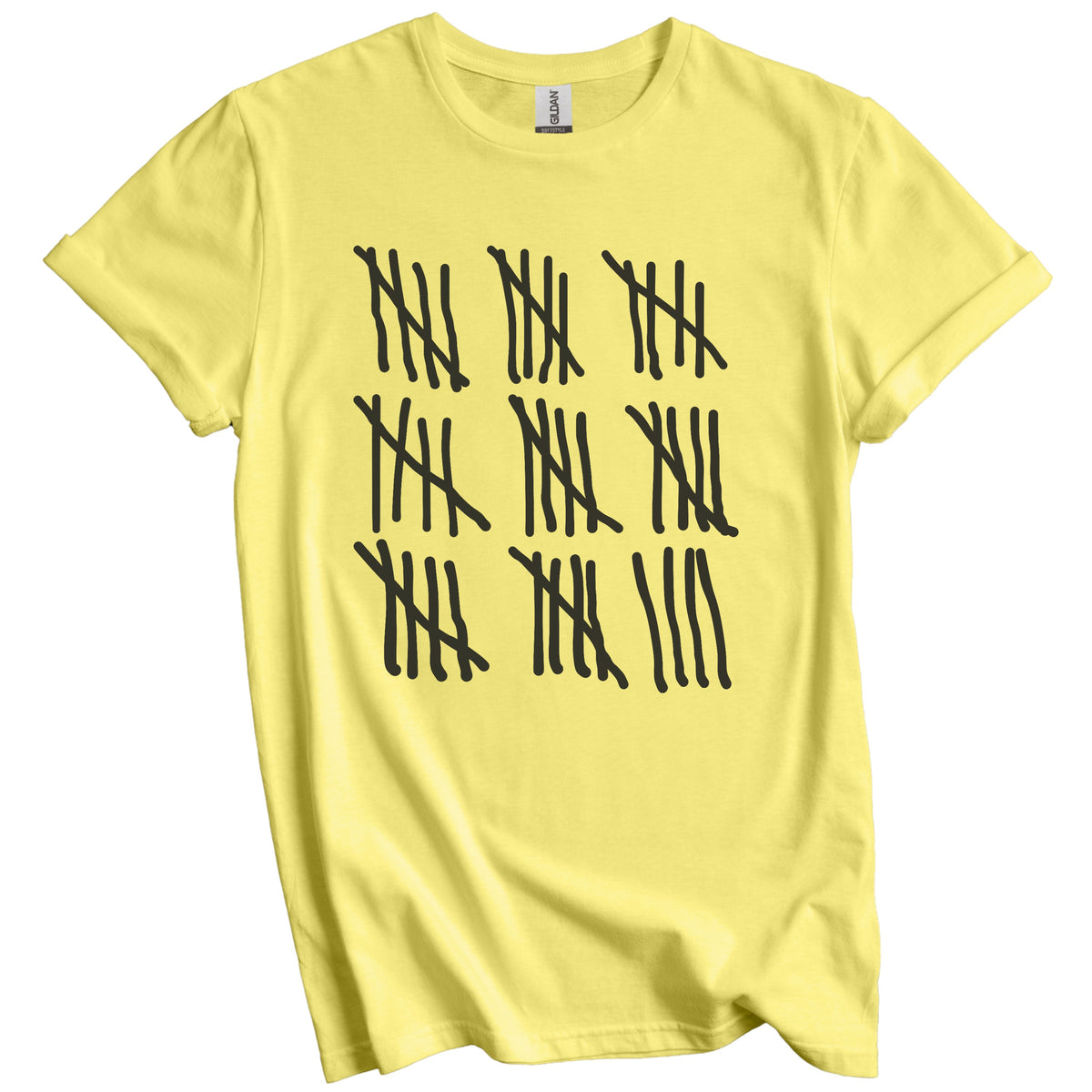 Counting To 44 Years Old Tally Marks Funny 44th Birthday T-Shirt