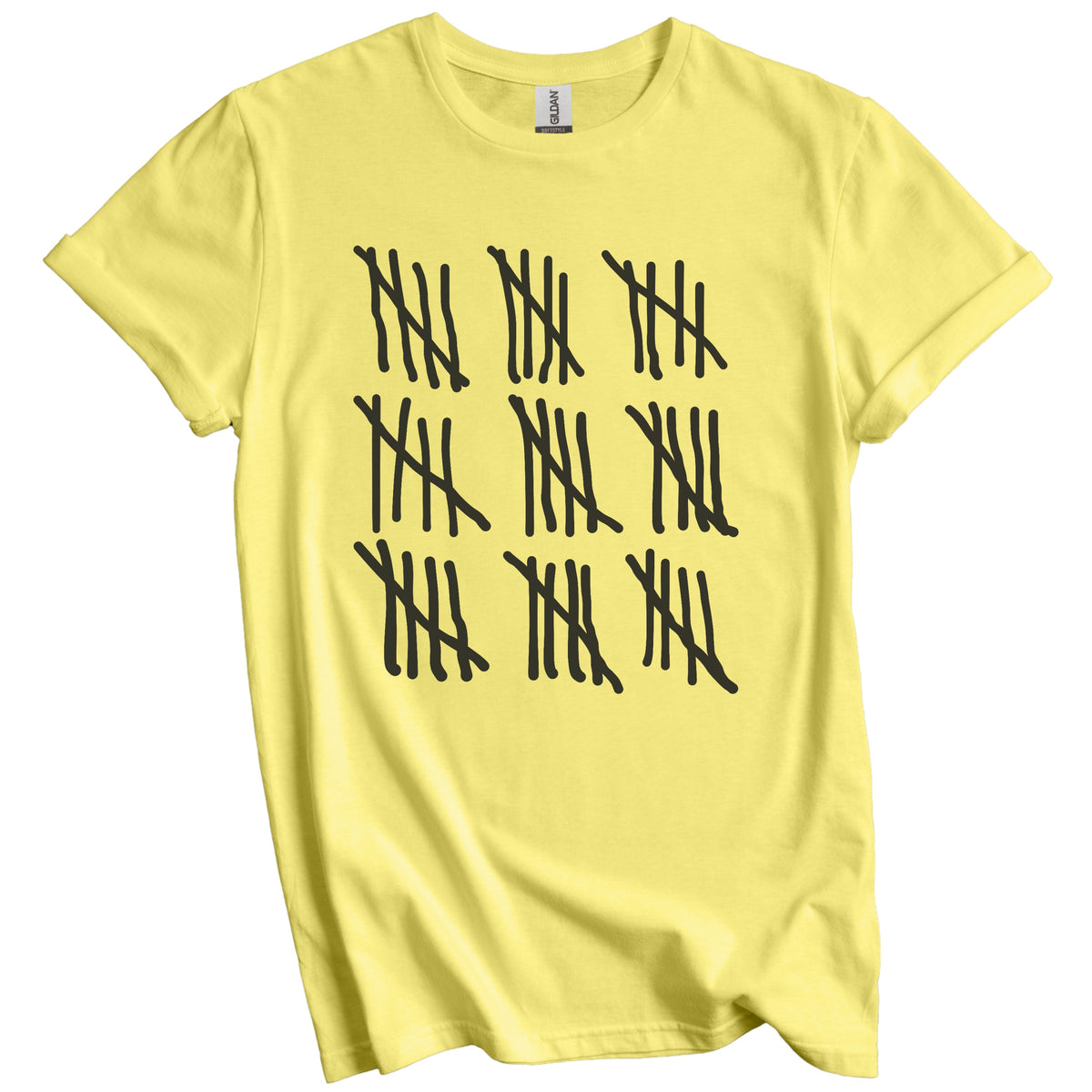 Counting To 45 Years Old Tally Marks Funny 45th Birthday T-Shirt