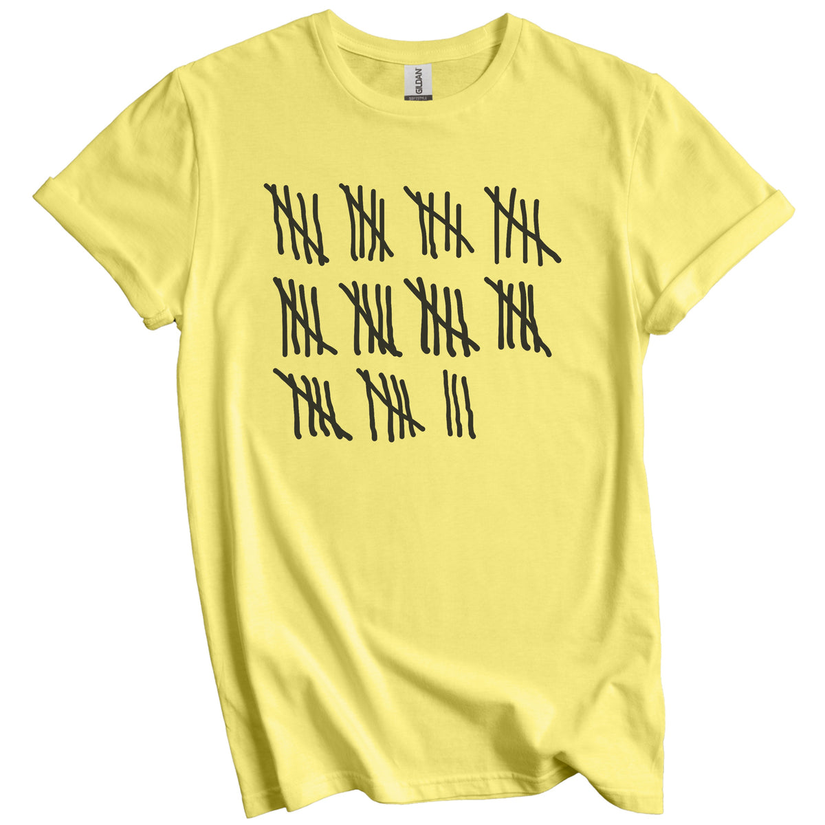 Counting To 53 Years Old Tally Marks Funny 53rd Birthday T-Shirt