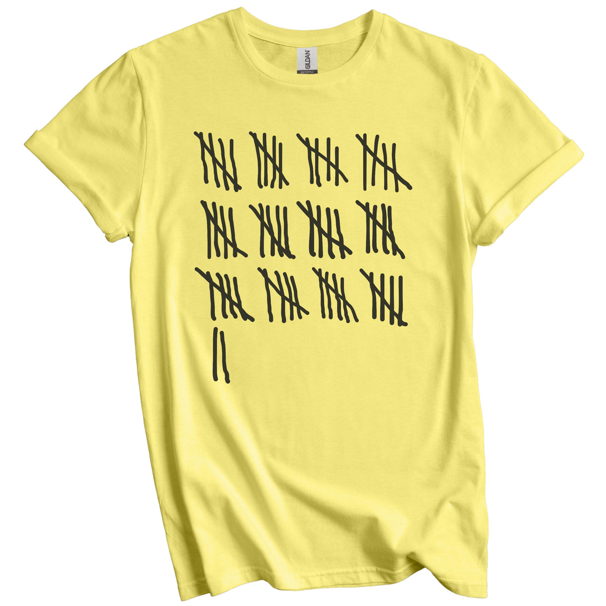 Counting To 62 Years Old Tally Marks Funny 62nd Birthday T-Shirt