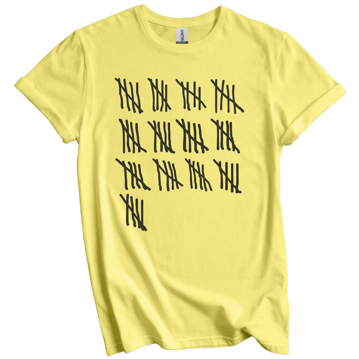 Counting To 65 Years Old Tally Marks Funny 65th Birthday T-Shirt