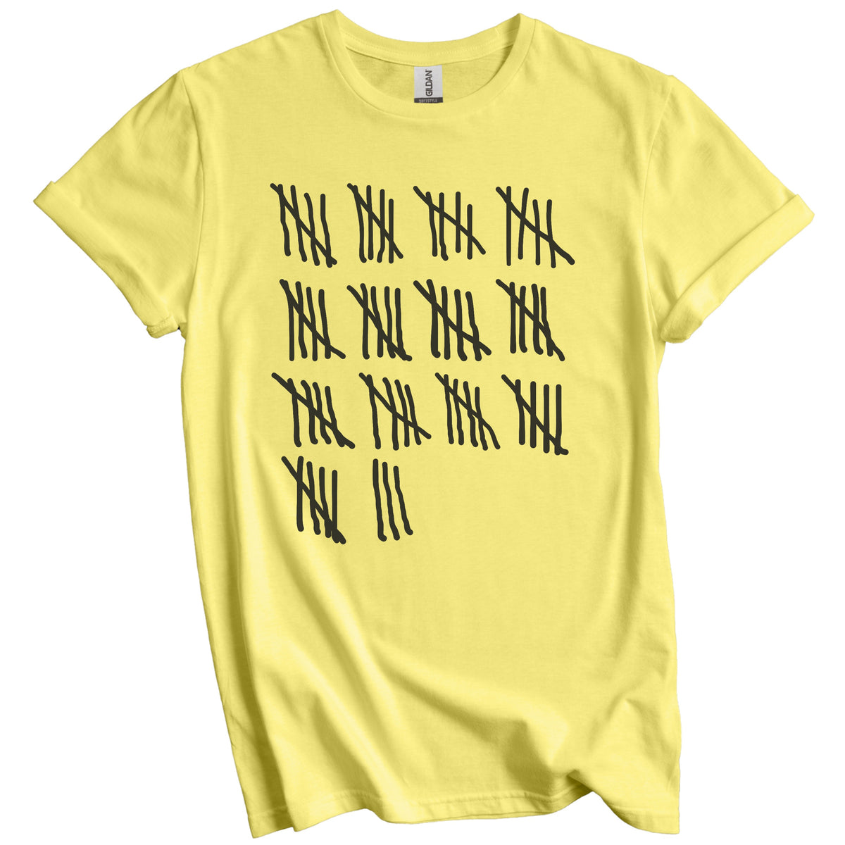 Counting To 68 Years Old Tally Marks Funny 68th Birthday T-Shirt