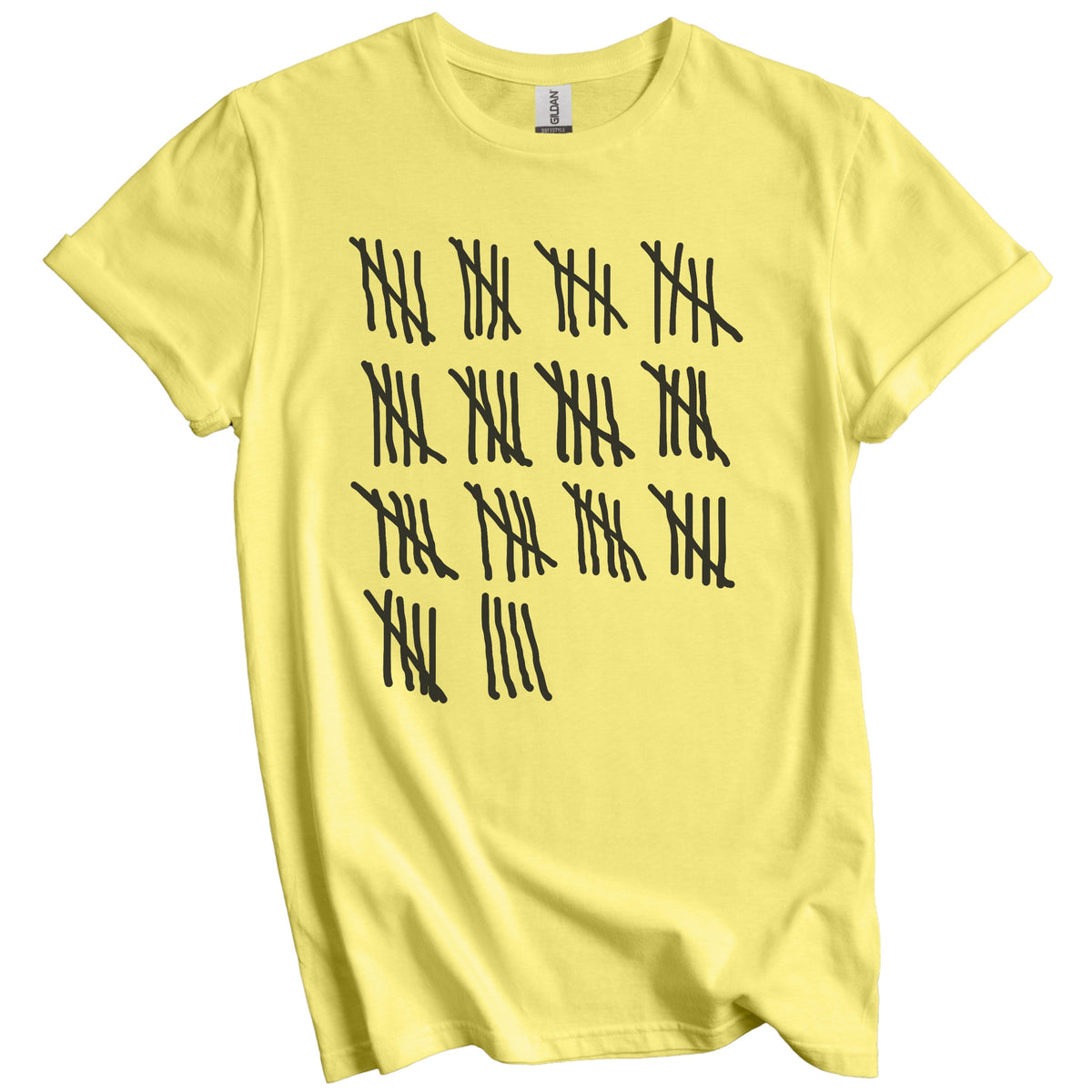 Counting To 69 Years Old Tally Marks Funny 69th Birthday T-Shirt
