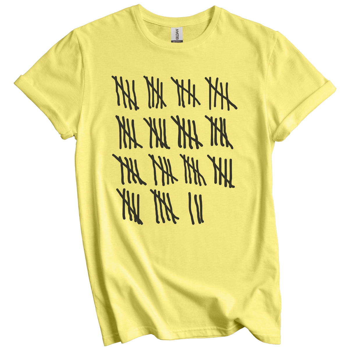 Counting To 73 Years Old Tally Marks Funny 73rd Birthday T-Shirt