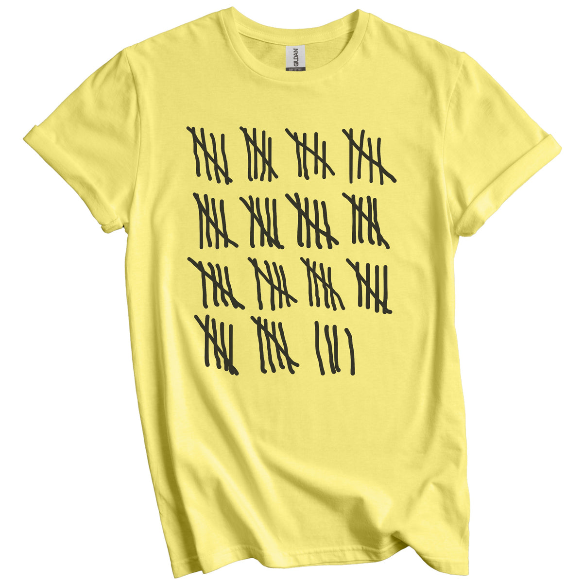 Counting To 74 Years Old Tally Marks Funny 74th Birthday T-Shirt