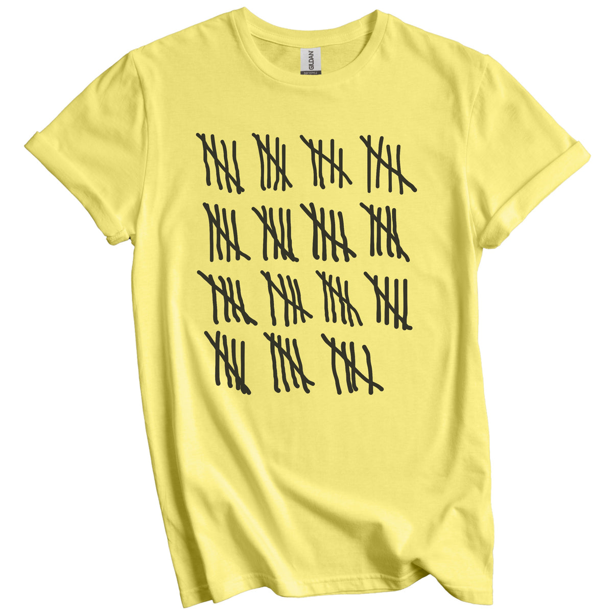 Counting To 75 Years Old Tally Marks Funny 75th Birthday T-Shirt