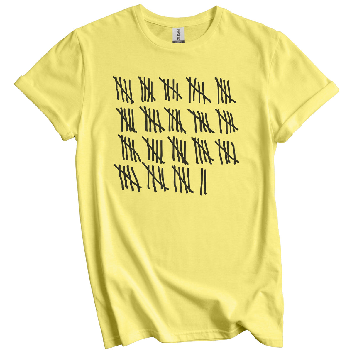 Counting To 92 Years Old Tally Marks Funny 92nd Birthday T-Shirt