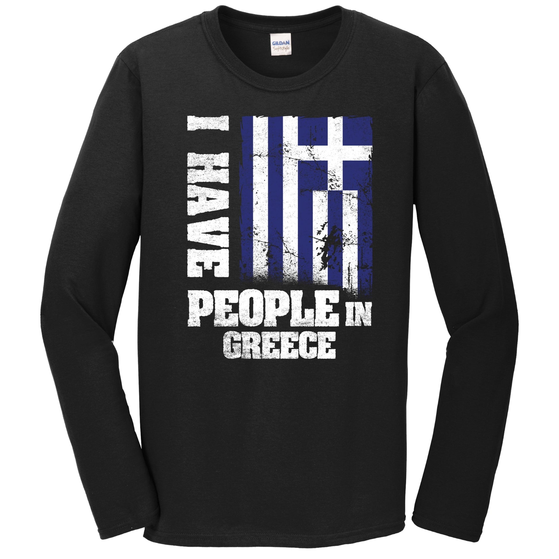 I Have People In Greece Greek Flag Long Sleeve T-Shirt