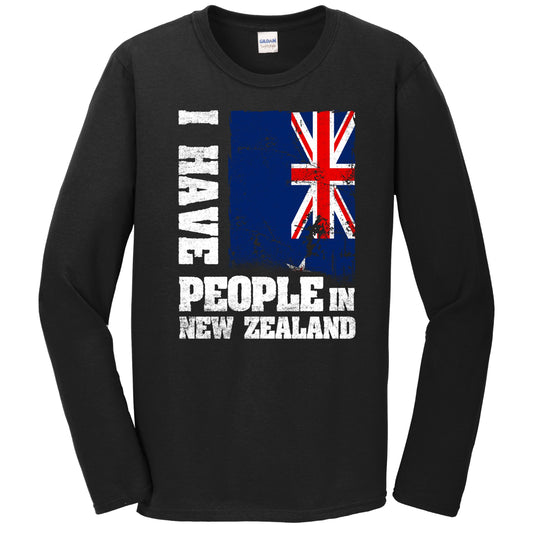 I Have People In New Zealand Kiwi Flag Long Sleeve T-Shirt