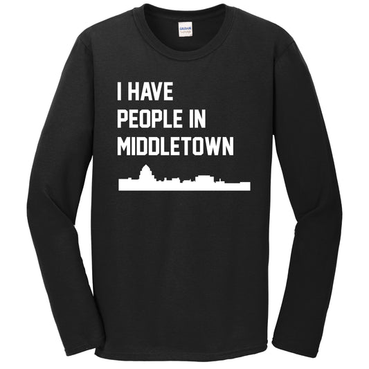 I Have People In Middletown Connecticut Skyline Long Sleeve T-Shirt
