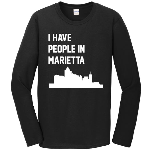 I Have People In Marietta Georgia Skyline Long Sleeve T-Shirt