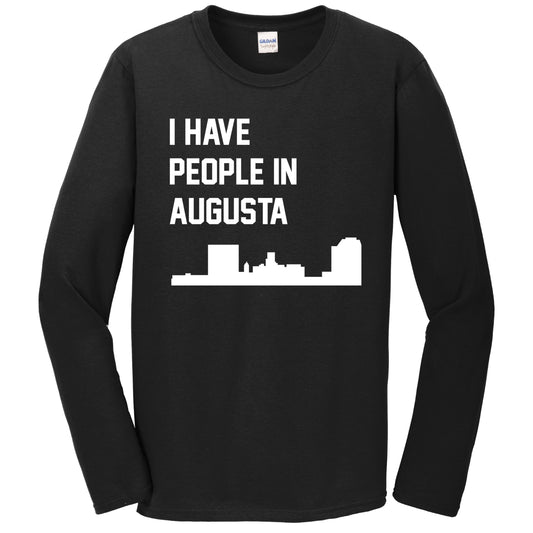 I Have People In Augusta Georgia Skyline Long Sleeve T-Shirt