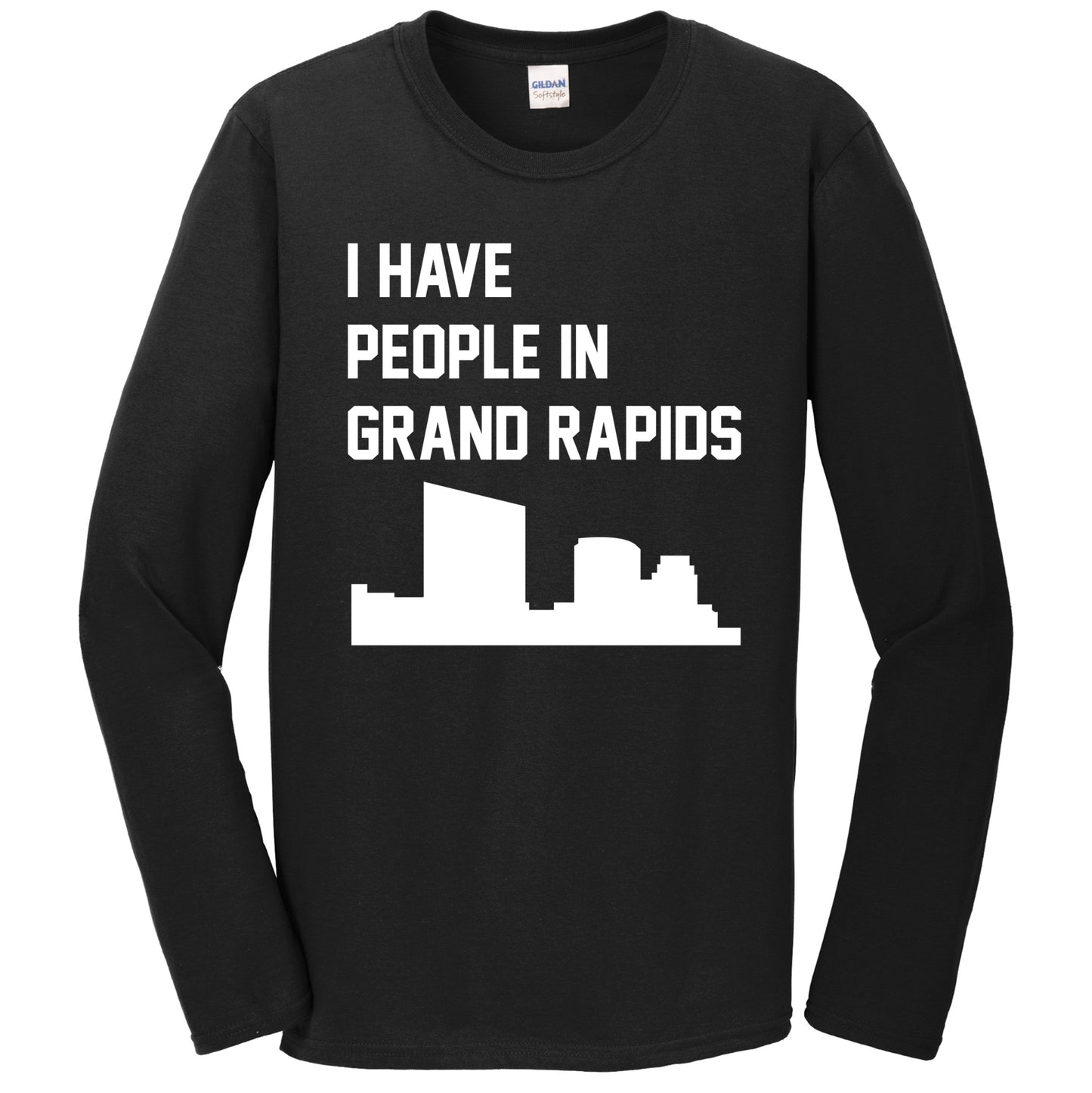 I Have People In Grand Rapids Michigan Skyline Long Sleeve T-Shirt