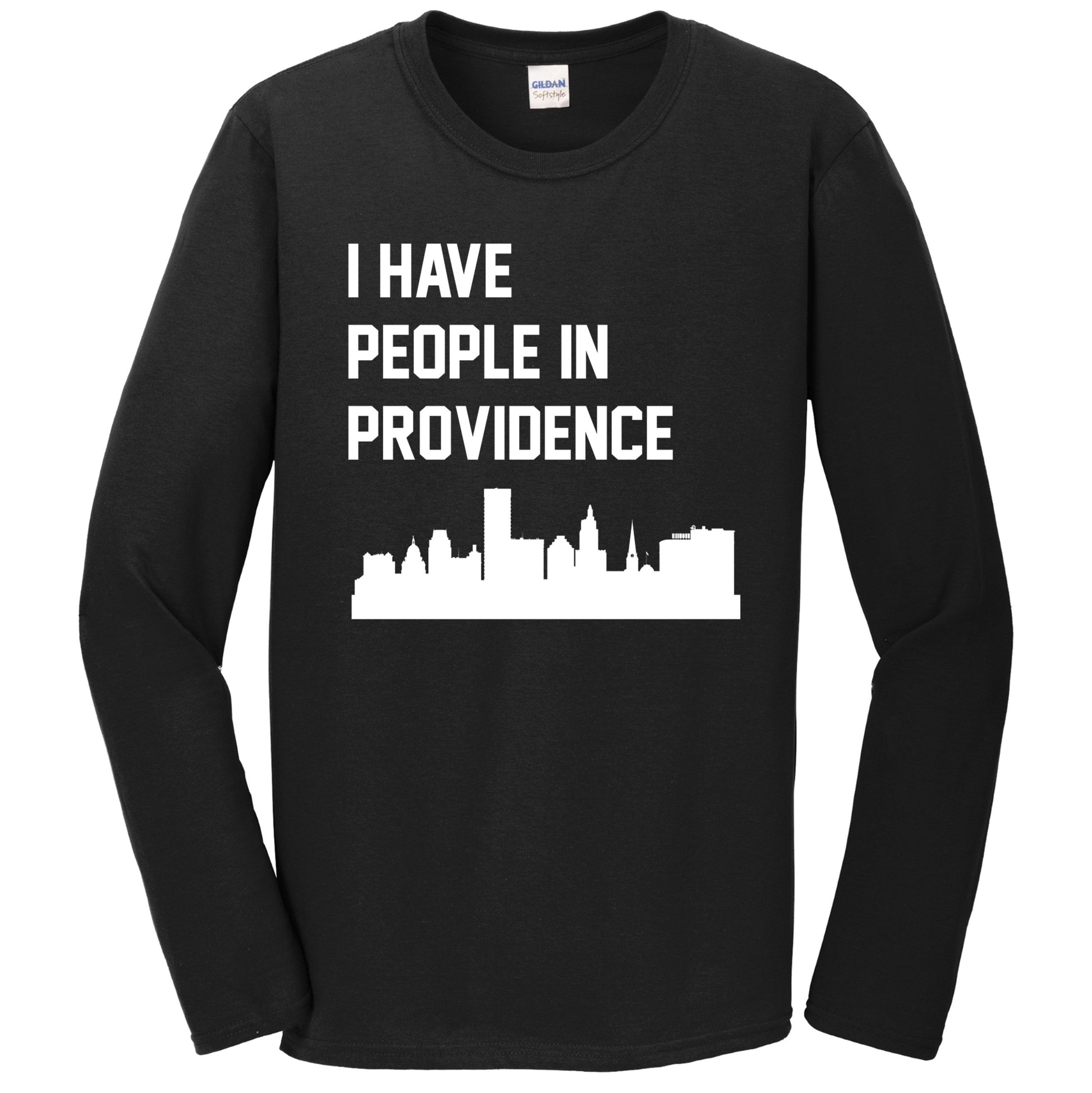 I Have People In Providence Rhode Island Skyline Long Sleeve T-Shirt