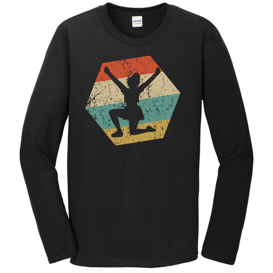 Cheerleader Retro Distressed Hexagon Cheerleading Long Sleeve T-Shirt