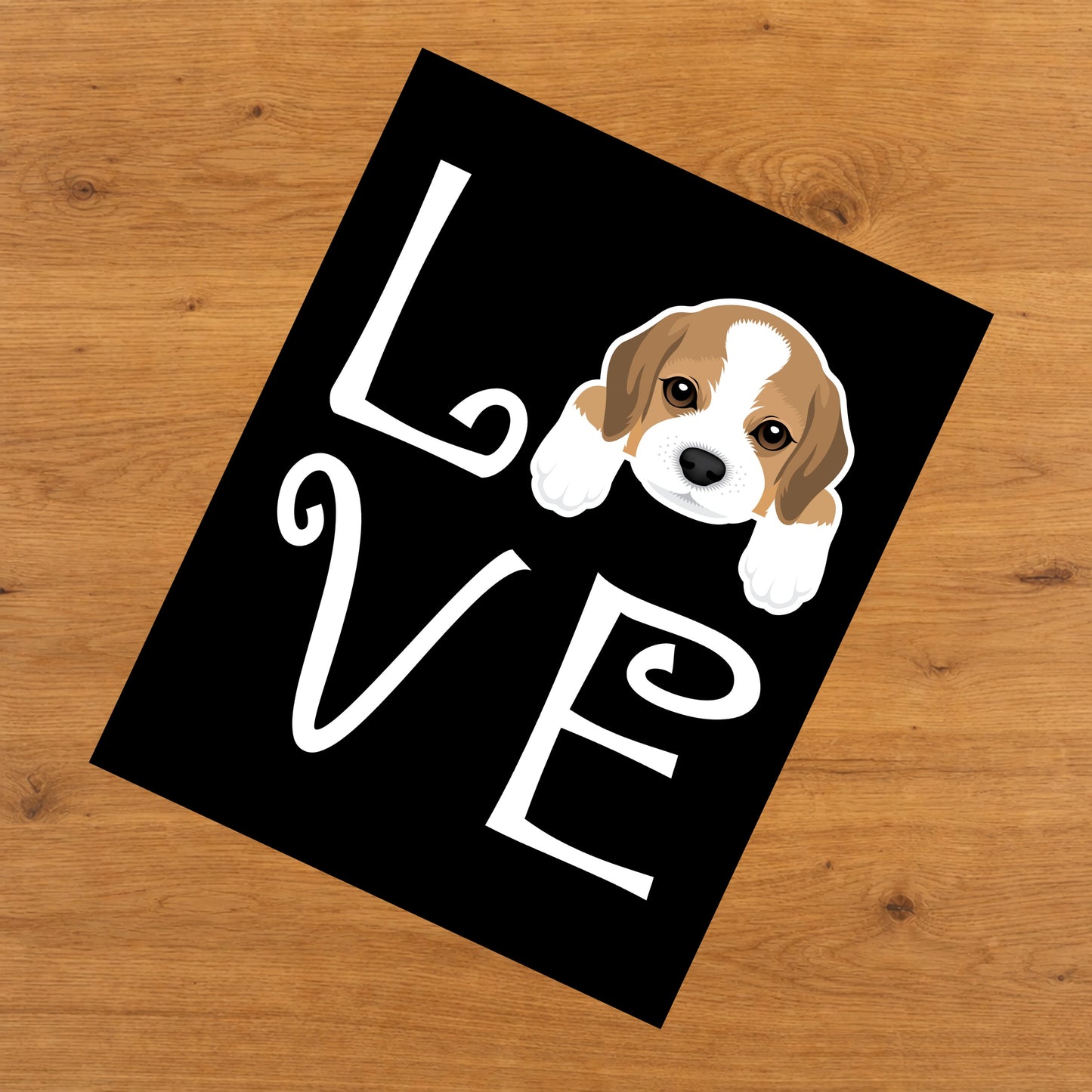 Beagle Love Dog Owner Beagle Puppy 8"x10" Wall Art Print