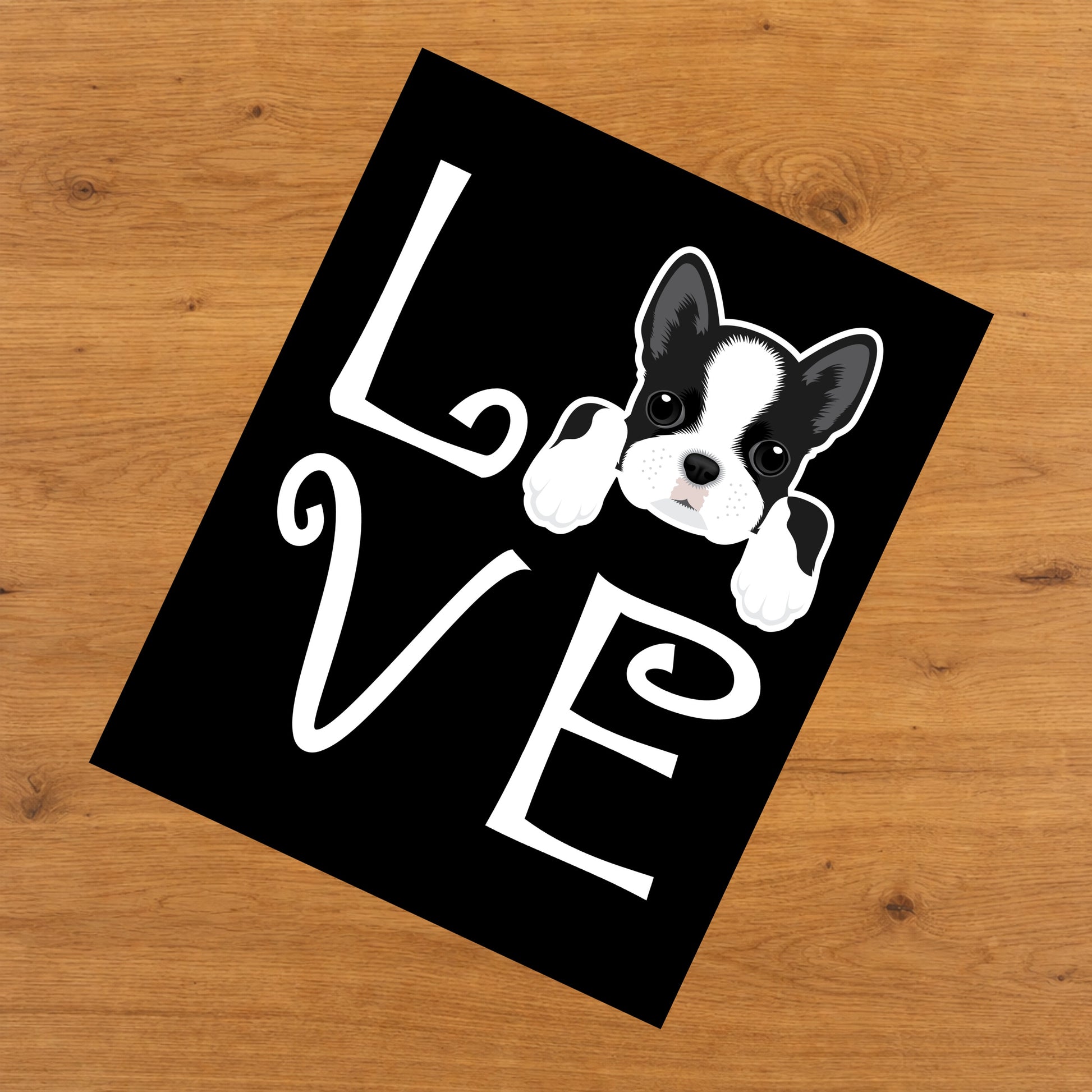 Boston Terrier Love Dog Owner Boston Terrier Puppy 8"x10" Wall Art Print