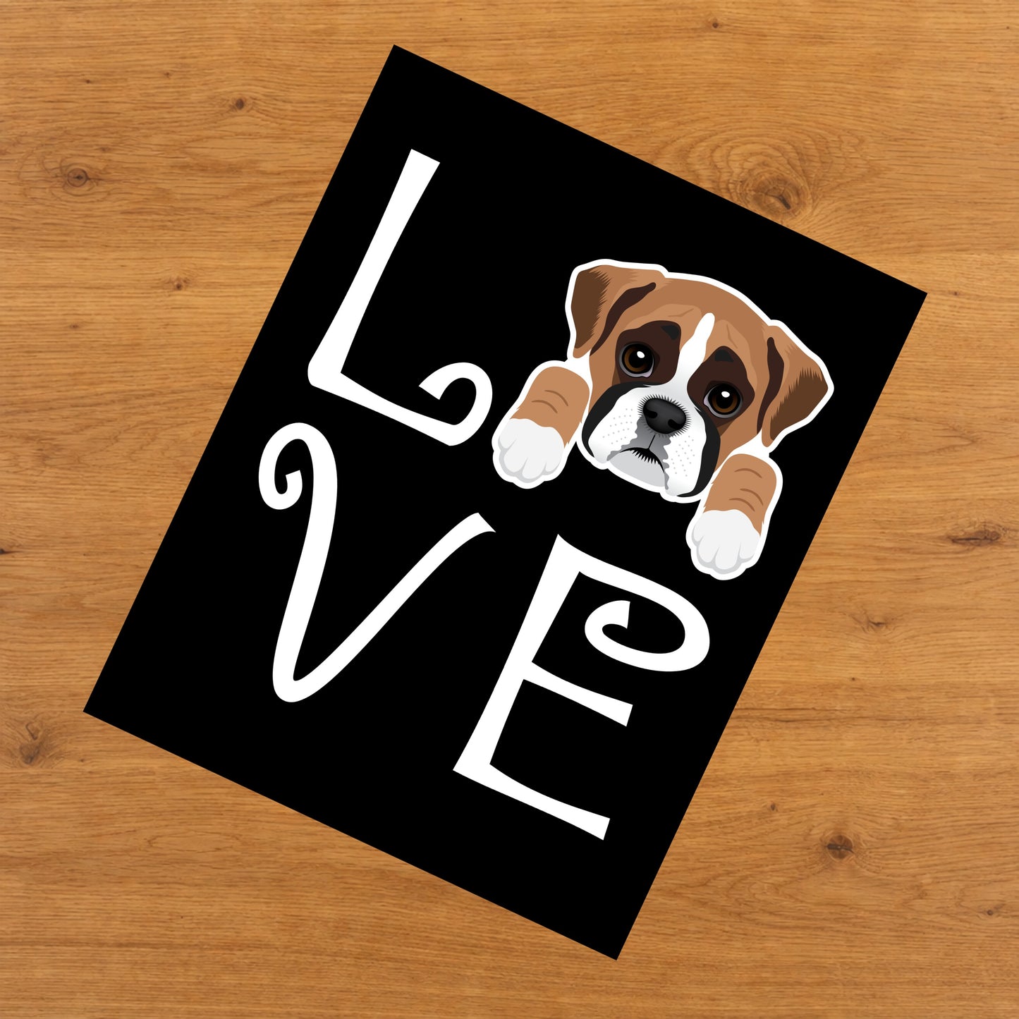 Boxer Love Dog Owner Boxer Puppy 8"x10" Wall Art Print