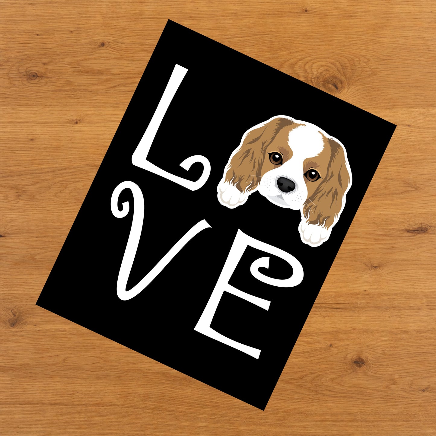 Cavalier King Charles Spaniel Love Dog Owner Puppy 8"x10" Wall Art Print