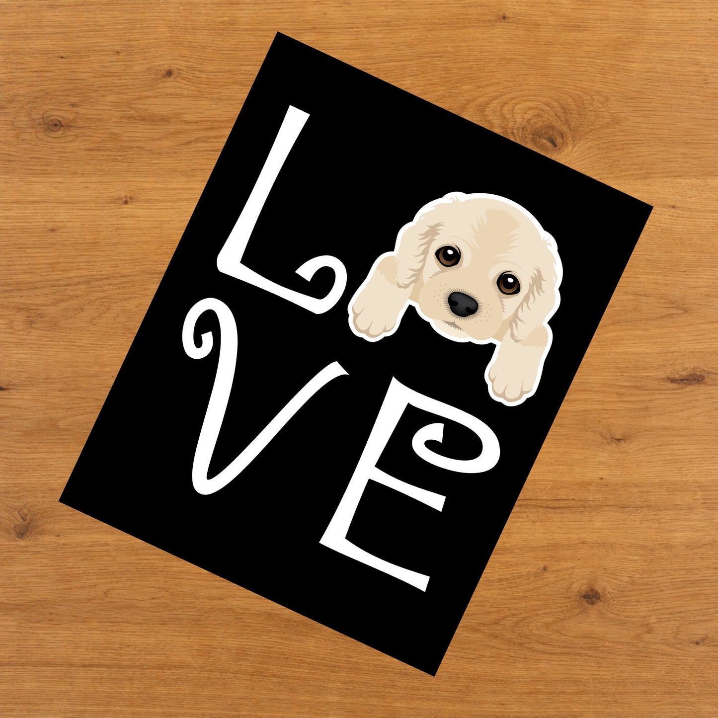 Cocker Spaniel Love Dog Owner Cocker Spaniel Puppy 8"x10" Wall Art Print