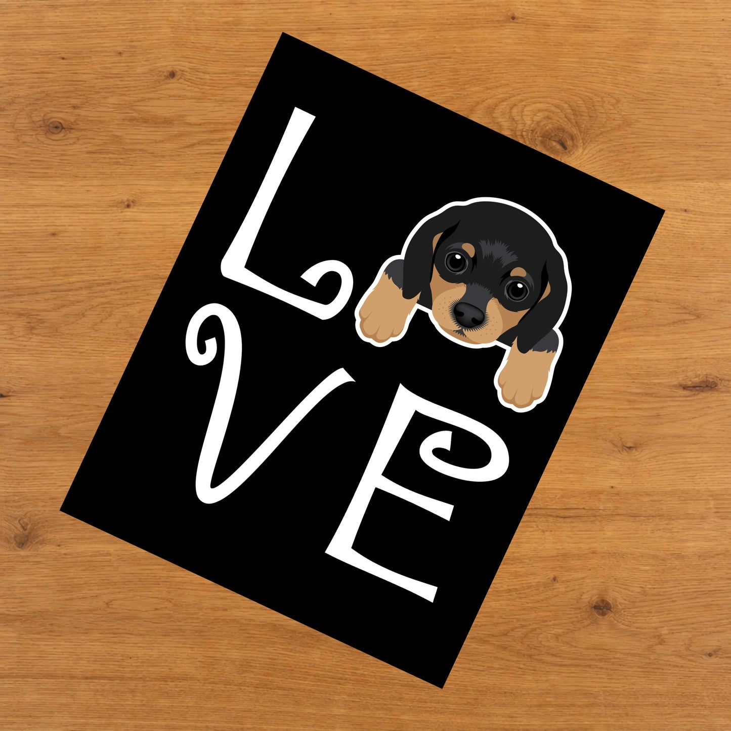 Dachshund Love Dog Owner Weiner Dog Puppy 8"x10" Wall Art Print