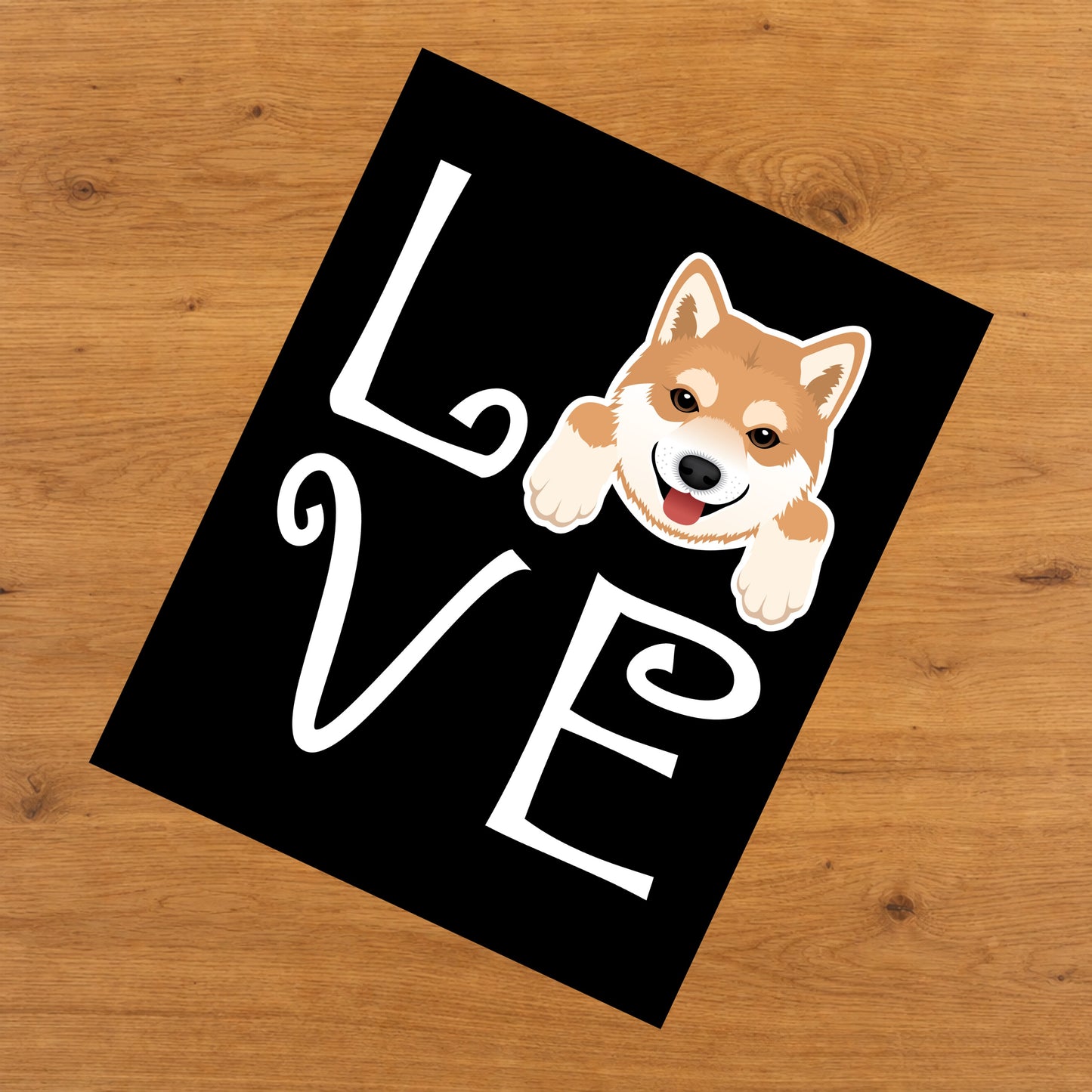 Shiba Inu Love Dog Owner Shiba Inu Puppy 8"x10" Wall Art Print