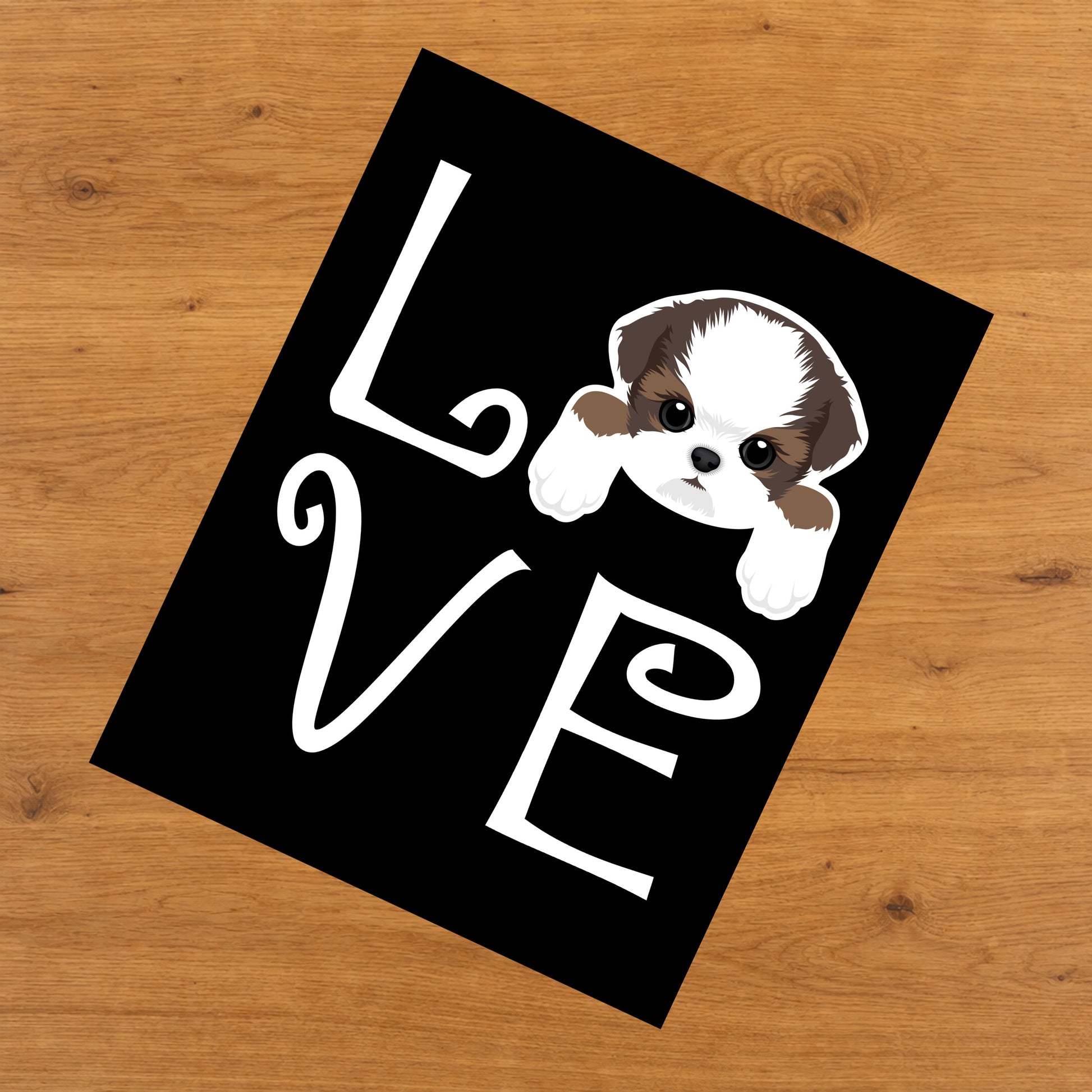 Shih Tzu Love Dog Owner Shih Tzu Puppy 8"x10" Wall Art Print