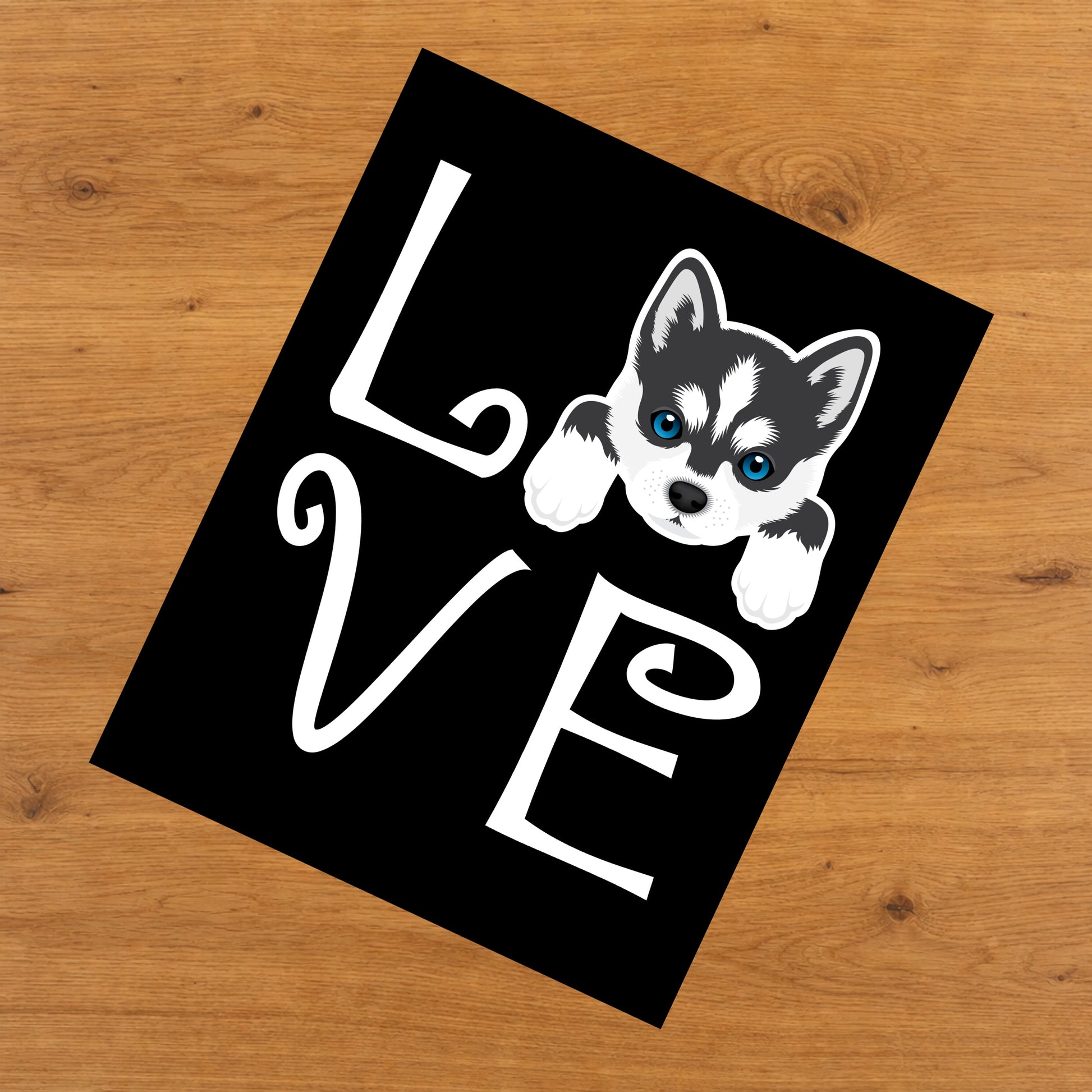 Siberian Husky Love Dog Owner Husky Puppy 8"x10" Wall Art Print