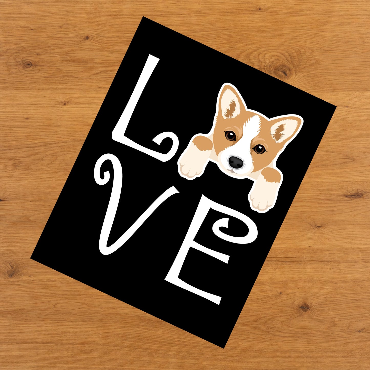 Corgi Love Dog Owner Welsh Corgi Puppy 8"x10" Wall Art Print