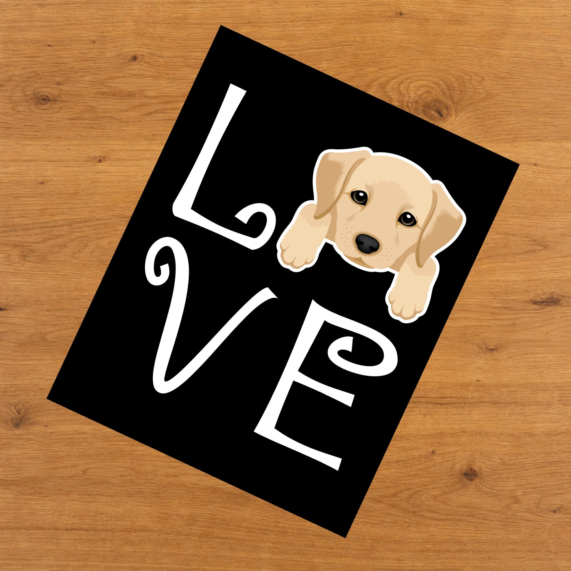 Yellow Lab Love Dog Owner Labrador Retriever Puppy 8"x10" Wall Art Print