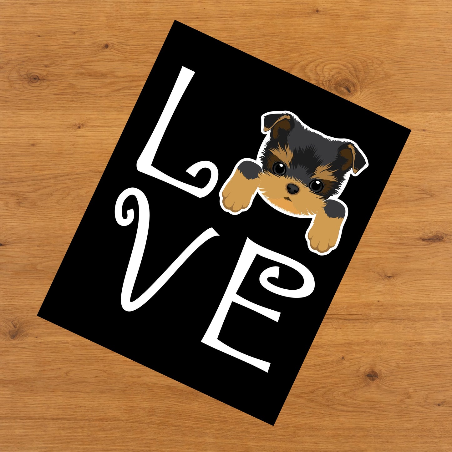 Yorkshire Terrier Love Dog Owner Yorkie Puppy 8"x10" Wall Art Print