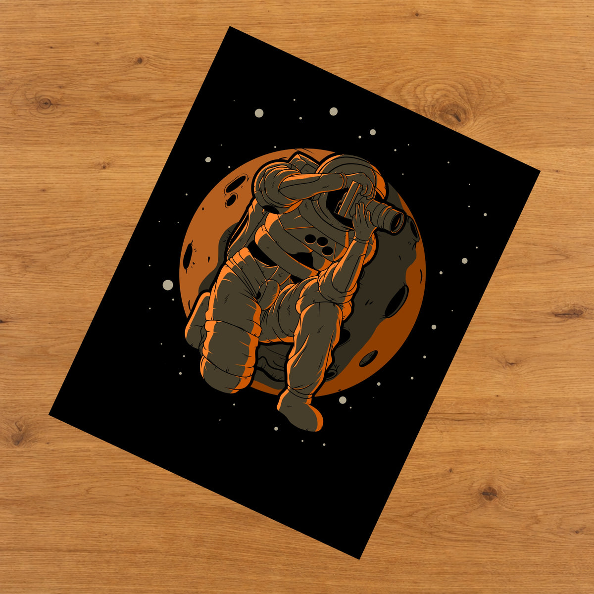 Photographer Astronaut Outer Space Spaceman Photography 8"x10" Wall Art Print